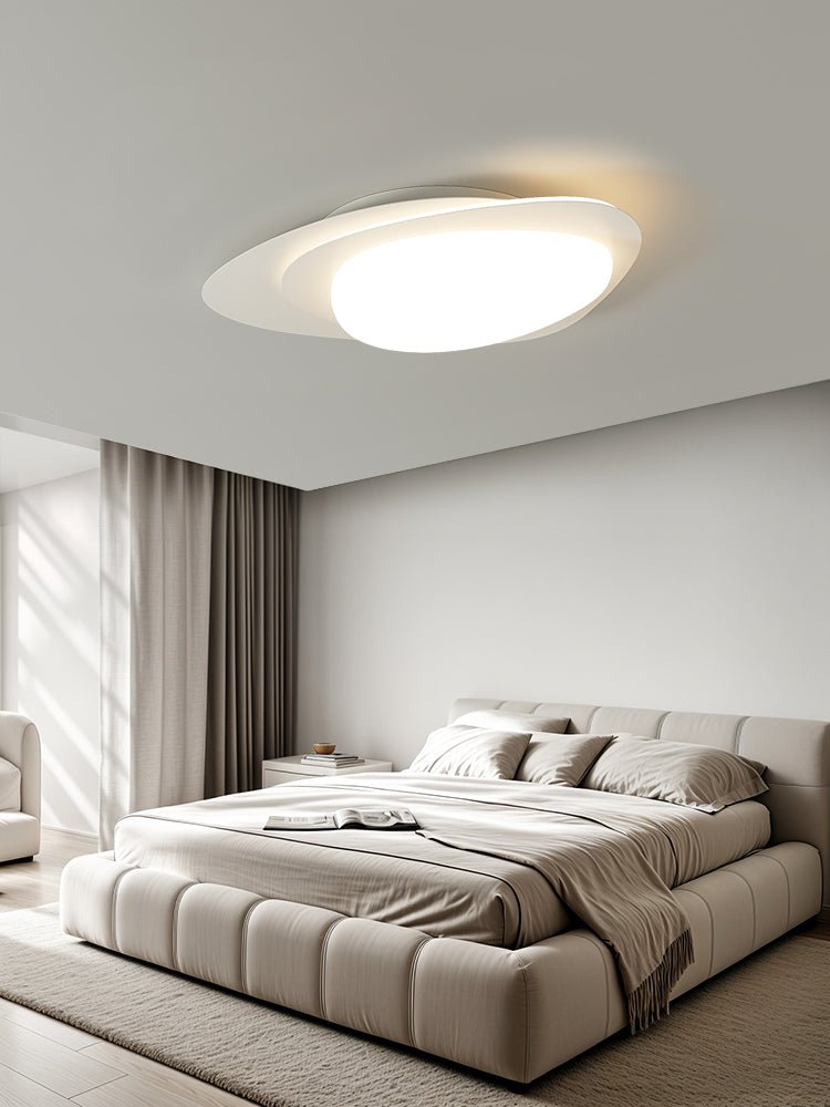 Fuji plafondlamp walnoot ovaal organische LED