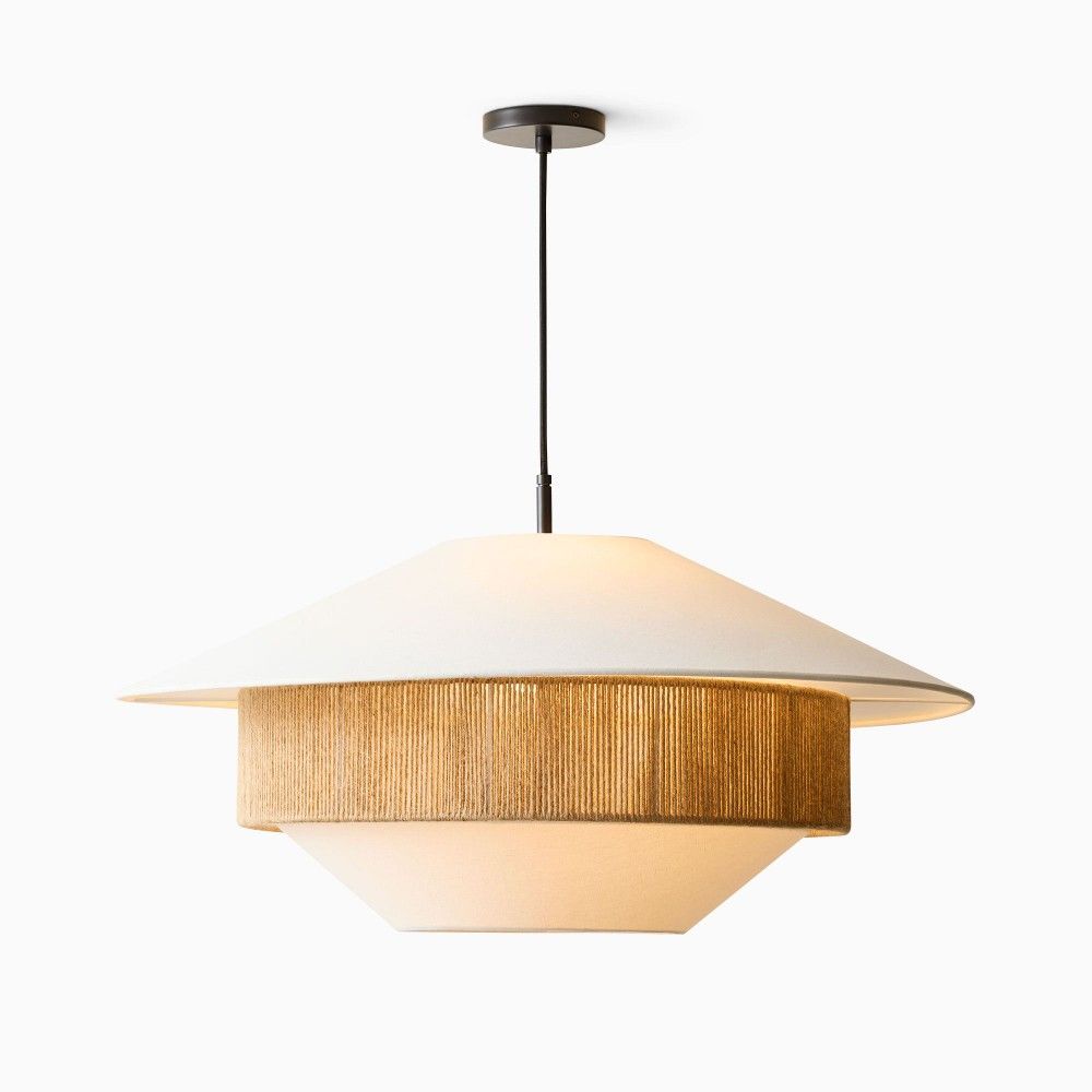 Athrel Moderne hanglamp van linnen en hennep