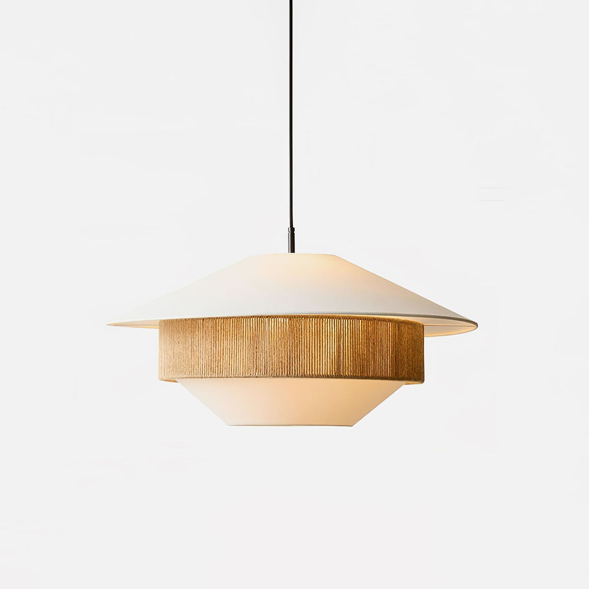 Athrel Moderne hanglamp van linnen en hennep