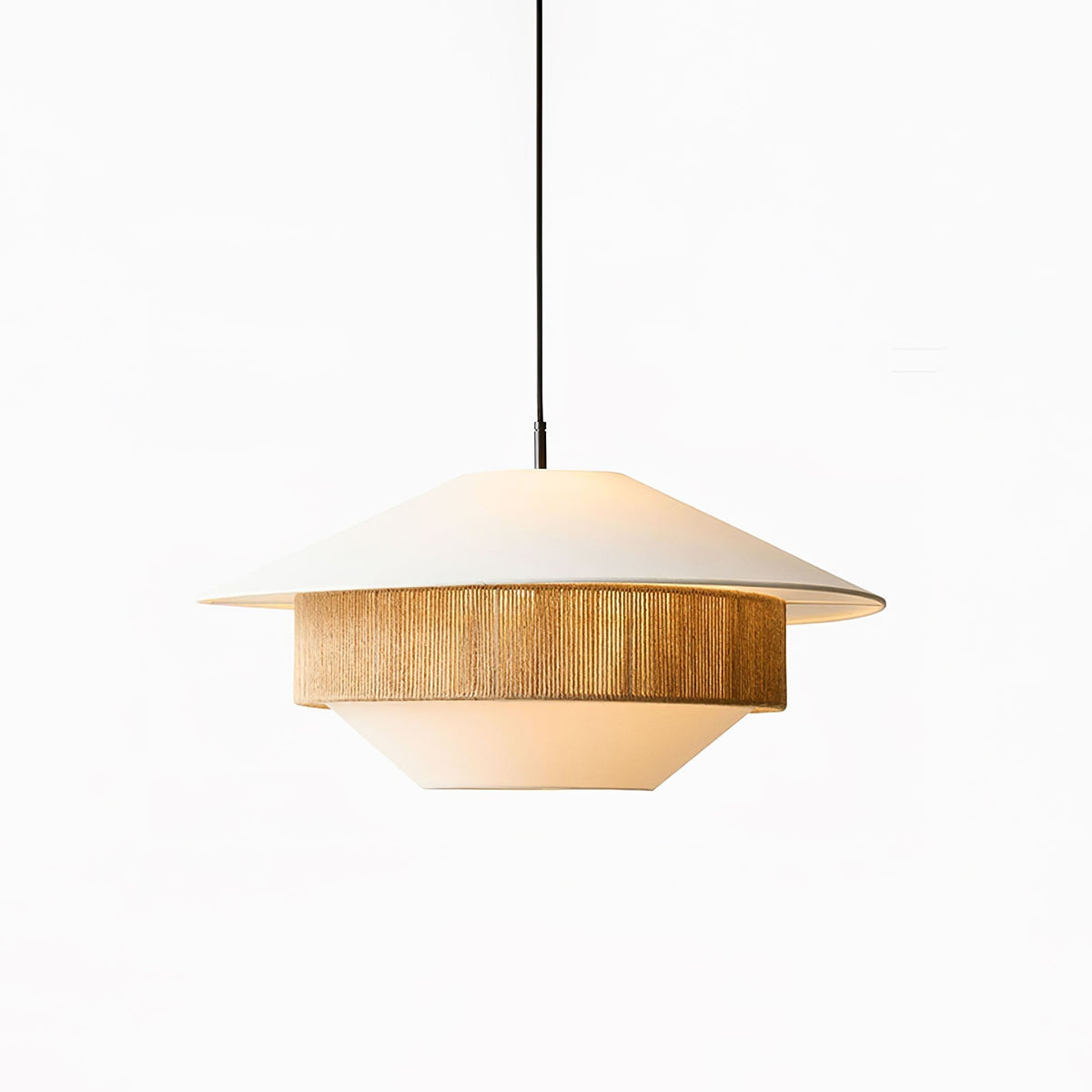 Athrel Moderne hanglamp van linnen en hennep