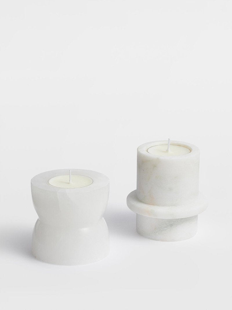 Nerinise Stone Halo Kaarsenhouder Set