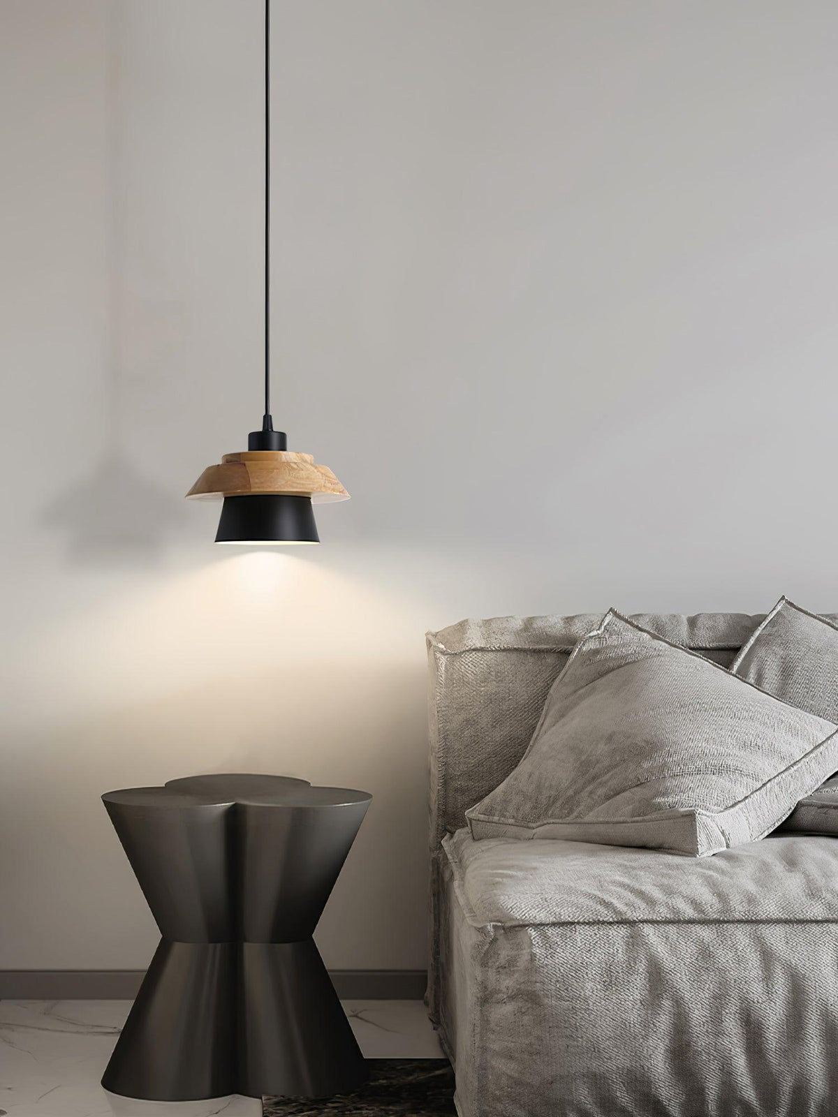 Morrowe Stone hout hanglamp