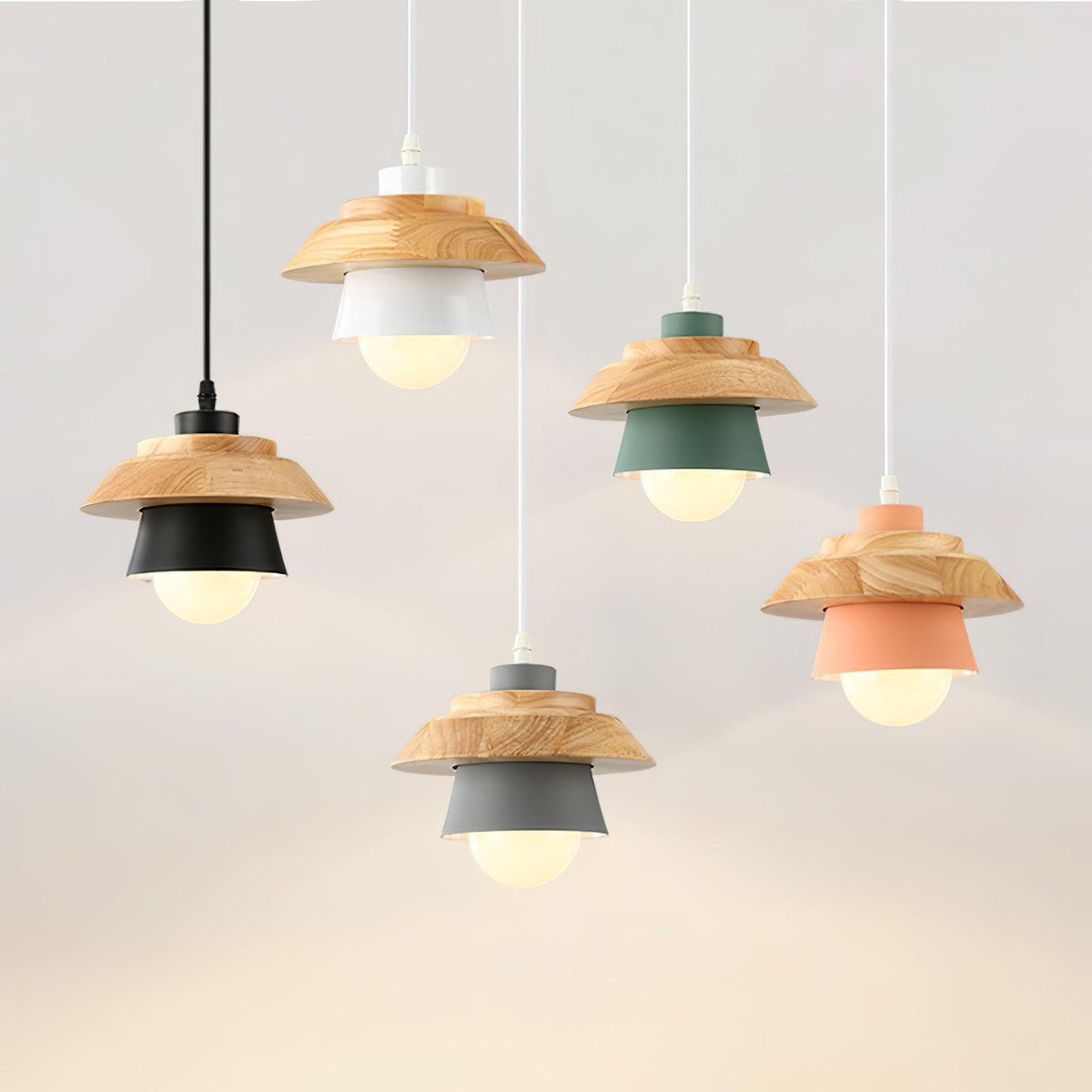 Morrowe Stone hout hanglamp