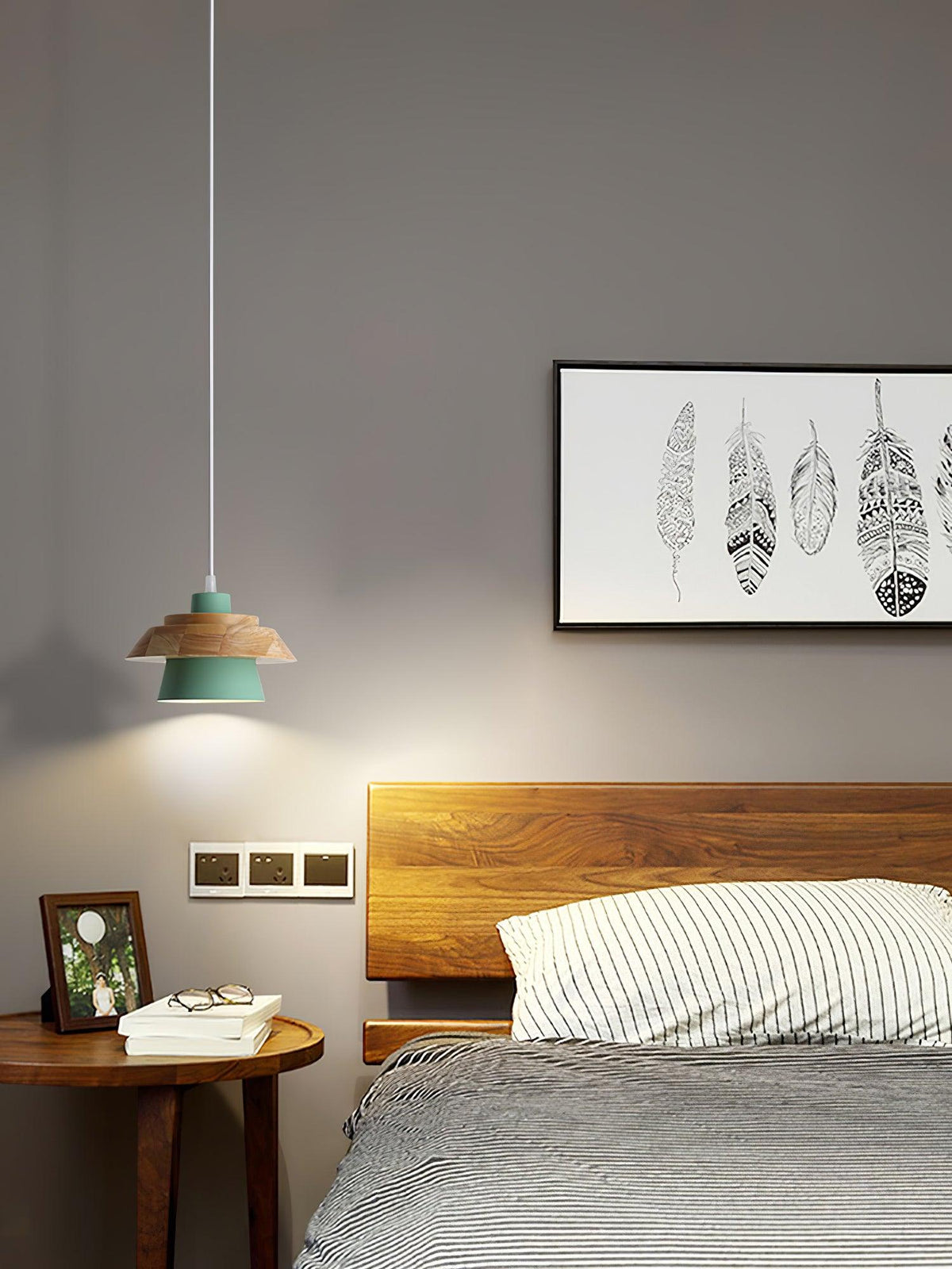 Morrowe Stone hout hanglamp