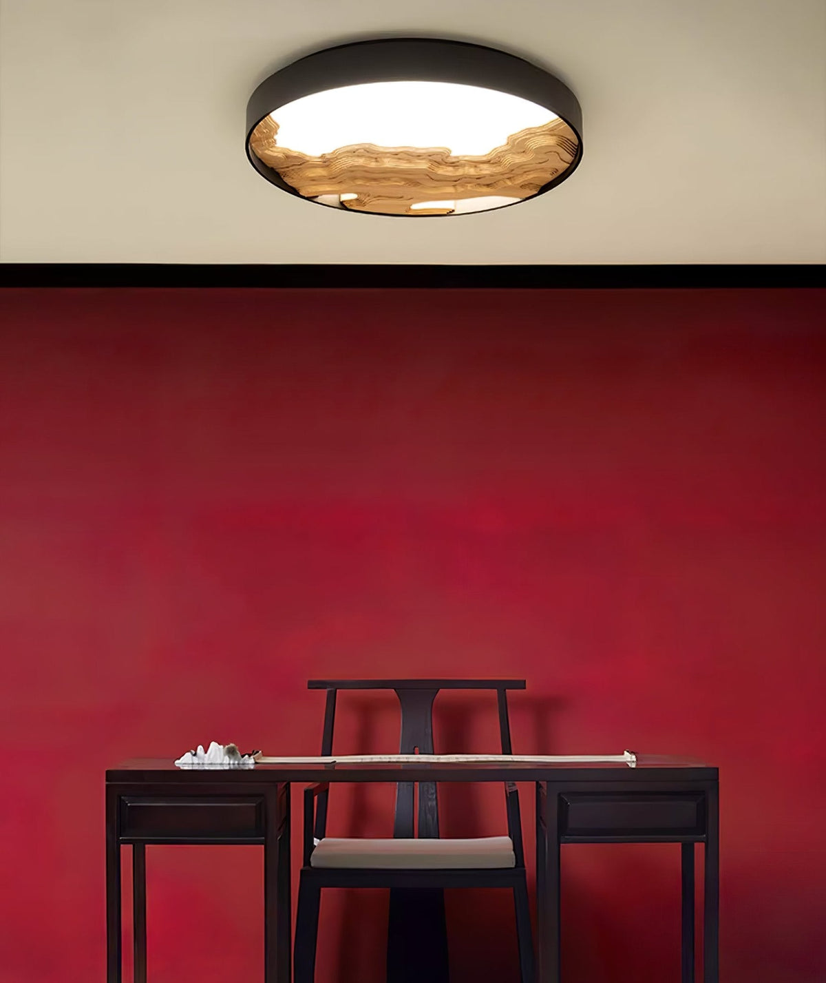 Rinaraine plafondlamp hout oosters natuurlijk