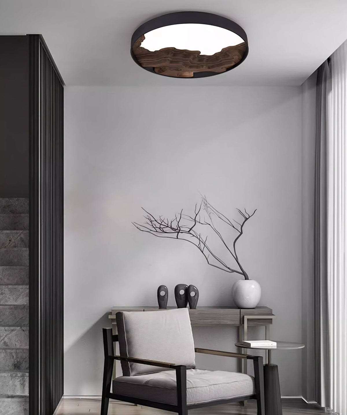 Rinaraine plafondlamp hout oosters natuurlijk