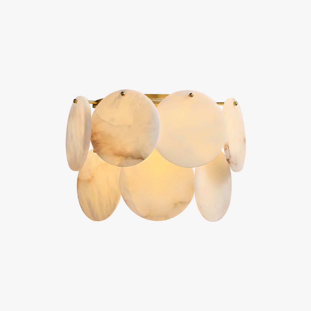 Avenlith wandlamp met overlappende albasten ronde schijven