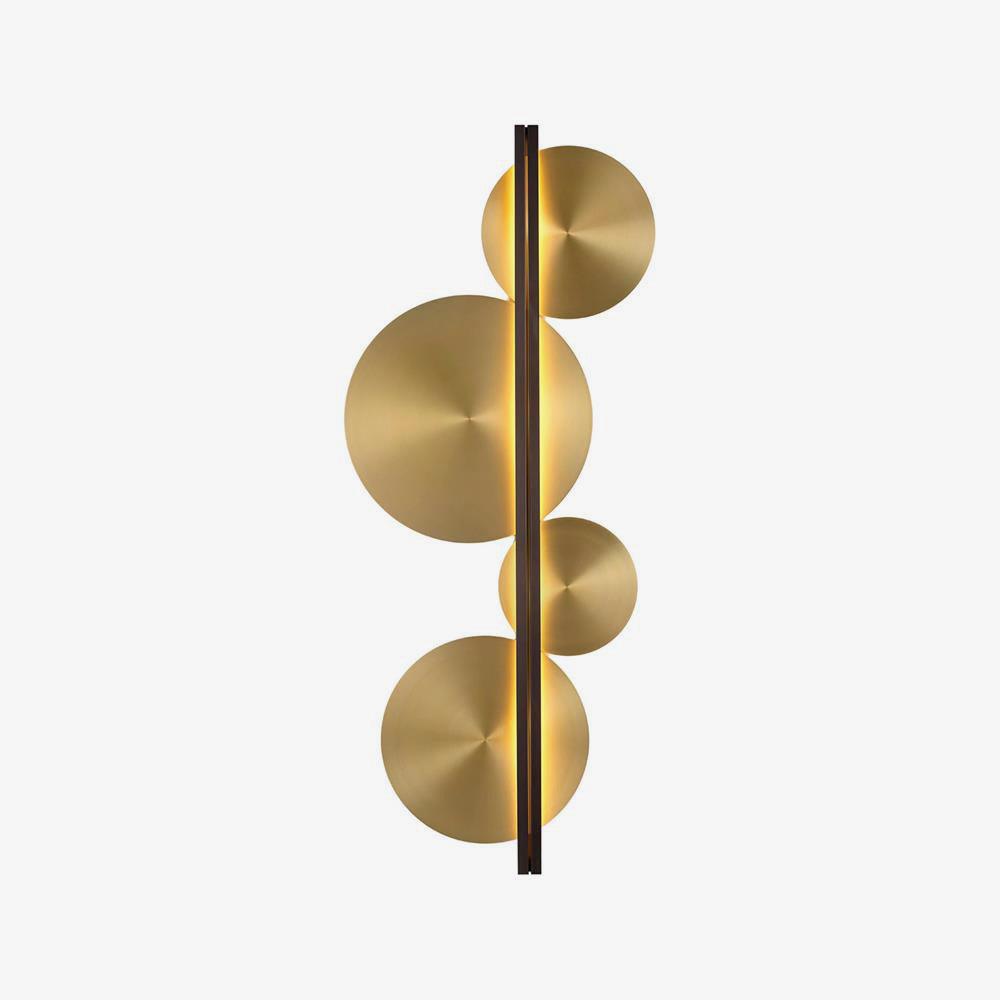 Oriivise wandlamp Goud Cirkelvormige Sculpturale