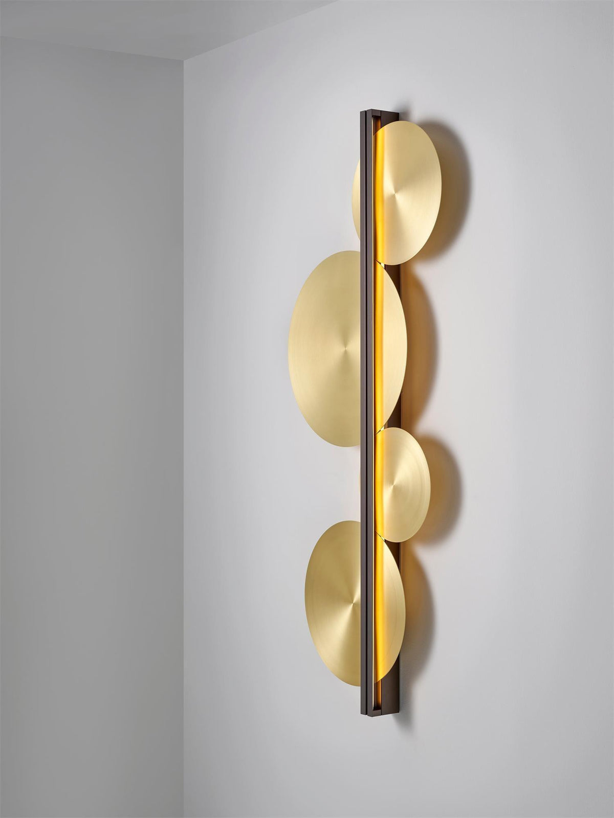 Oriivise wandlamp Goud Cirkelvormige Sculpturale