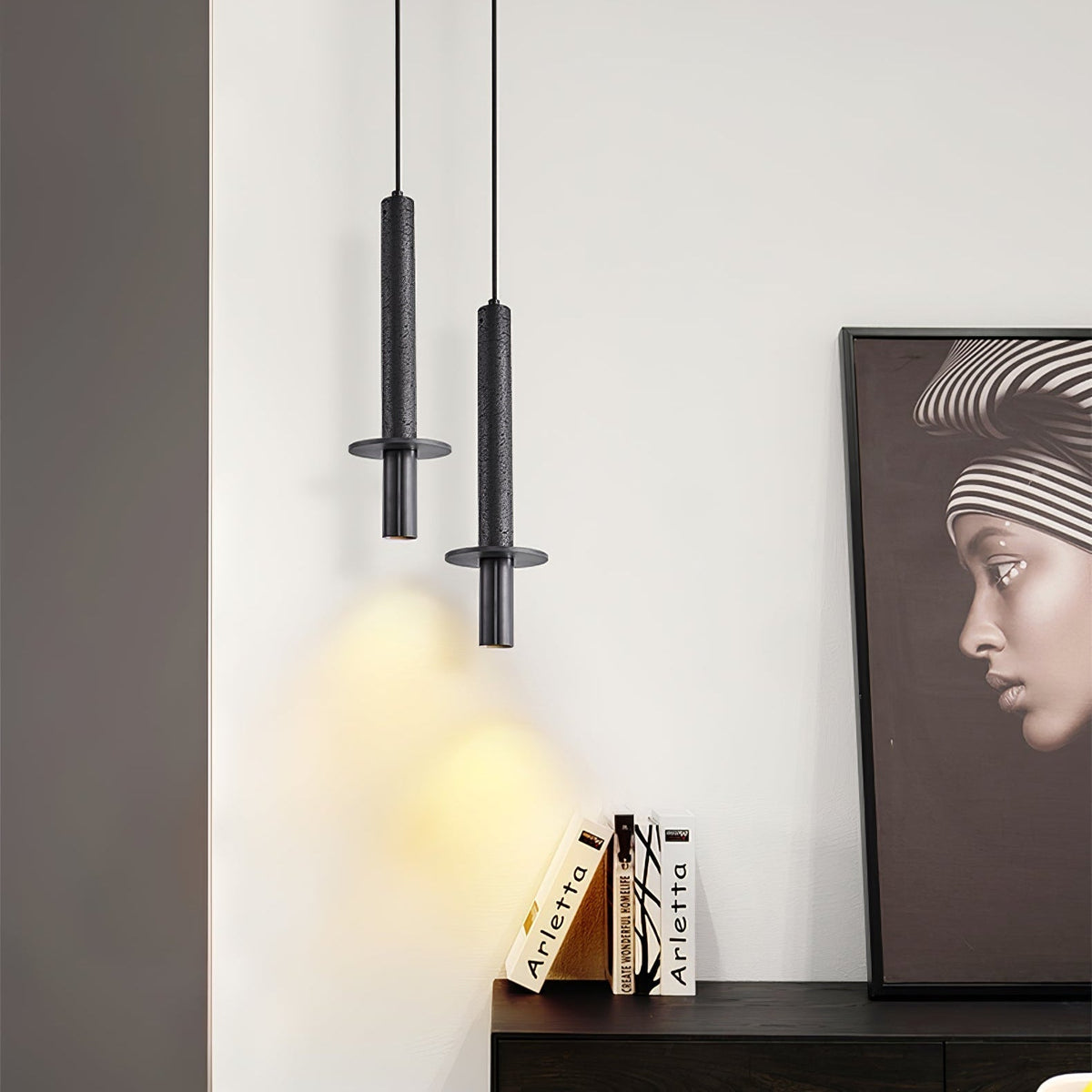 Valanise Dual Cylinder travertin hanglamp