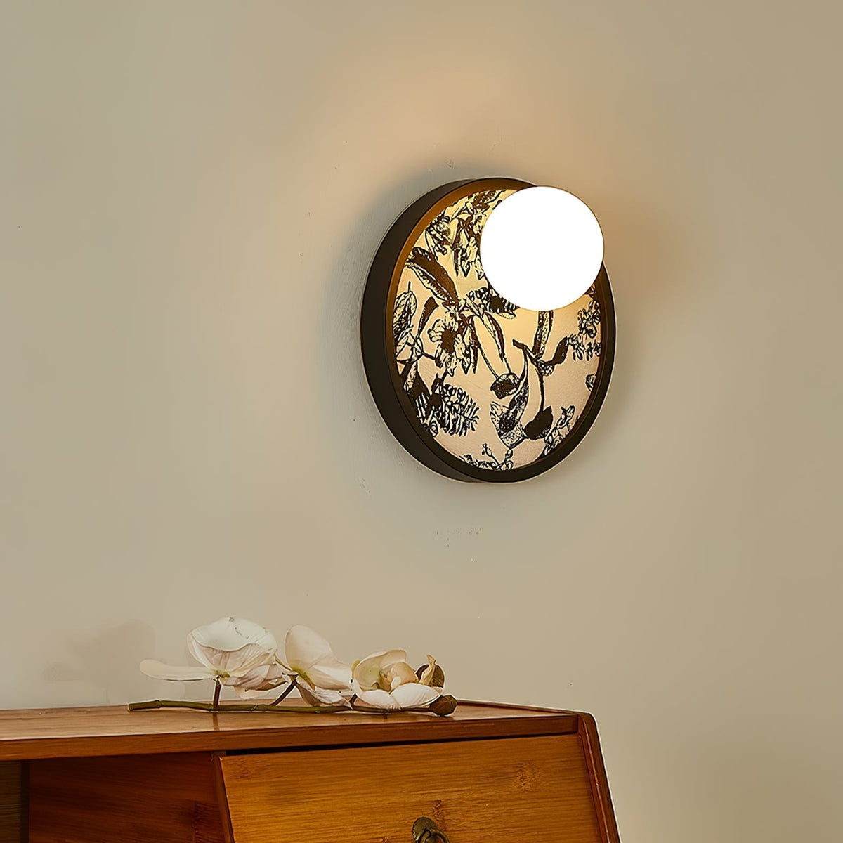 Sytala Premium Noordse kunst Orbit-vezel wandlamp