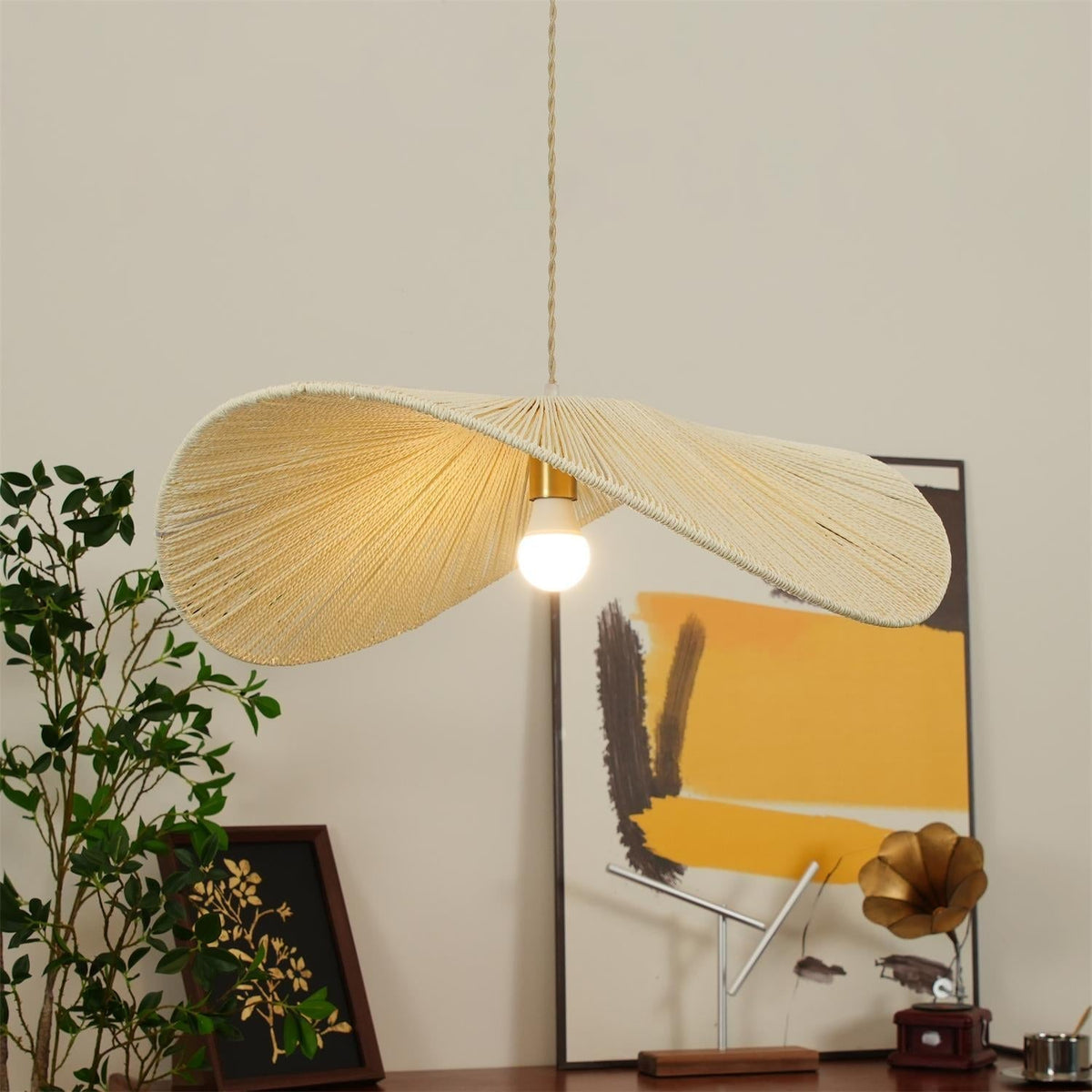 Canoeria handgeweven natuurlijke rotan hanglamp