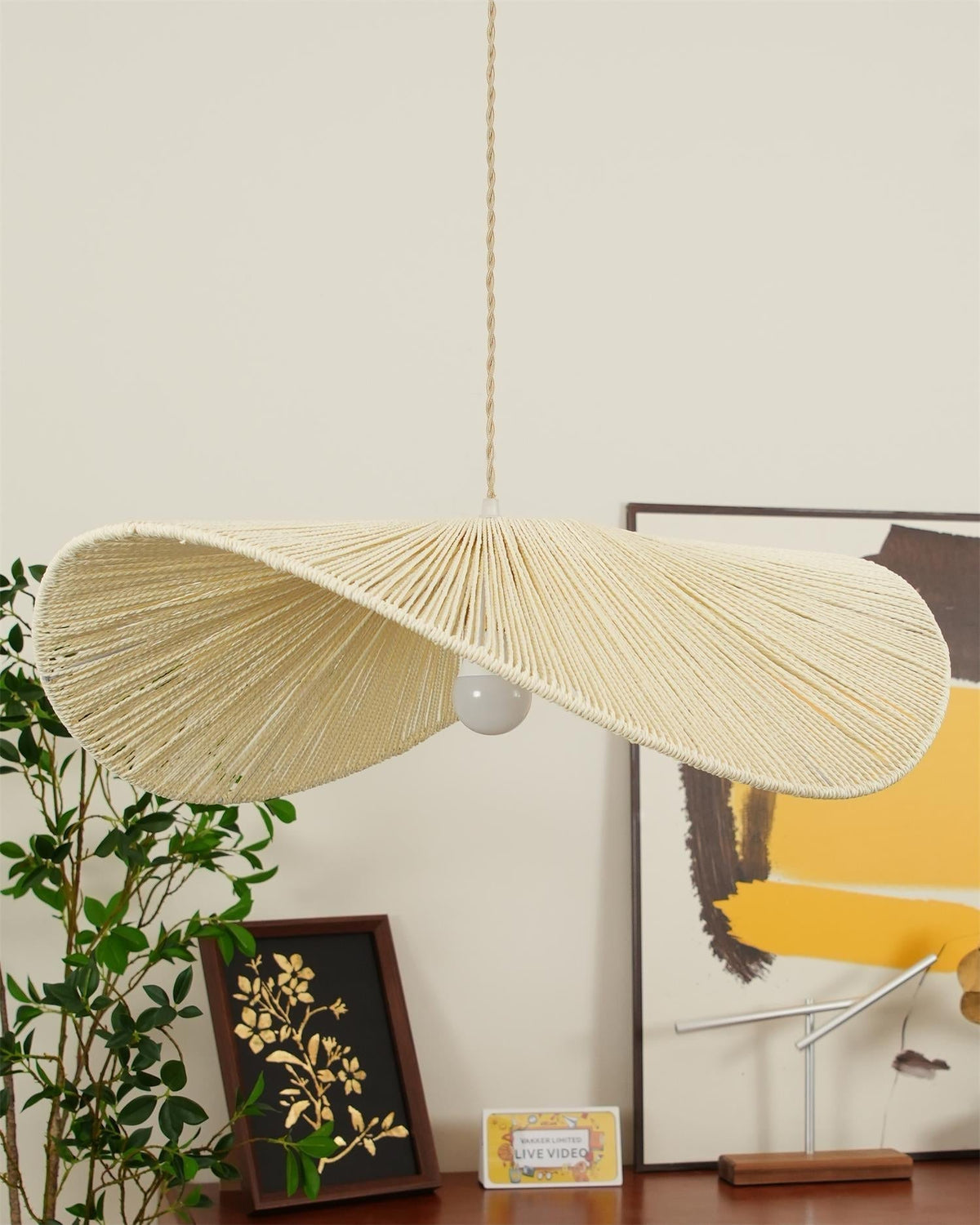 Canoeria handgeweven natuurlijke rotan hanglamp