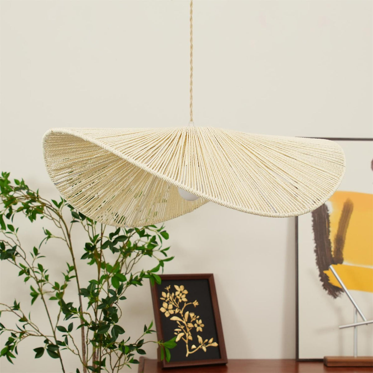 Canoeria handgeweven natuurlijke rotan hanglamp