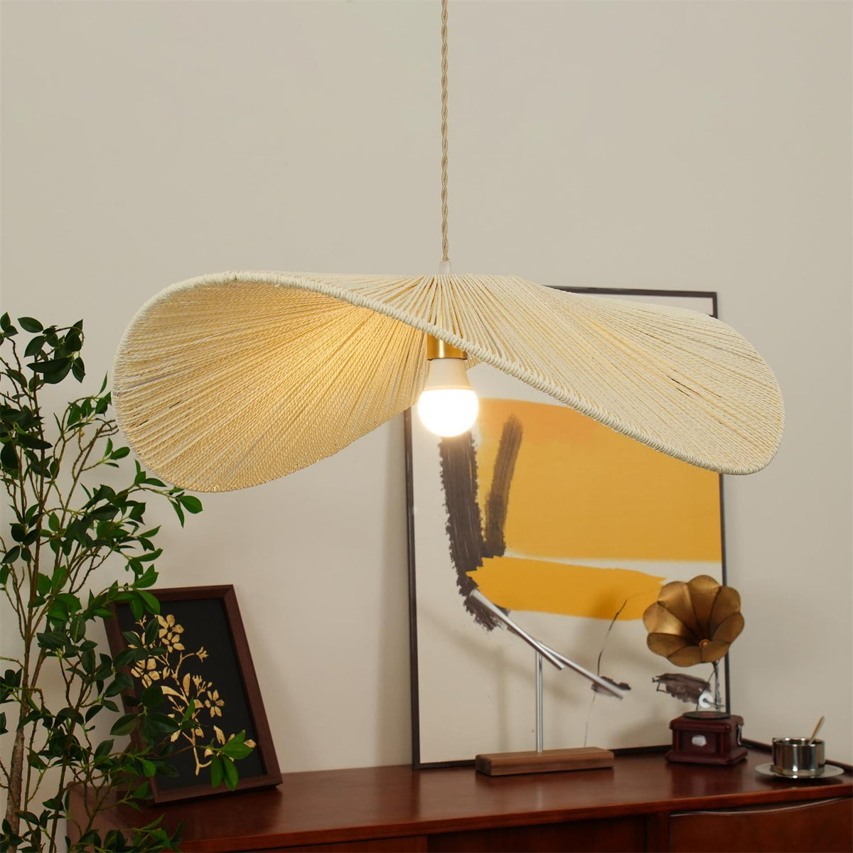 Canoeria handgeweven natuurlijke rotan hanglamp