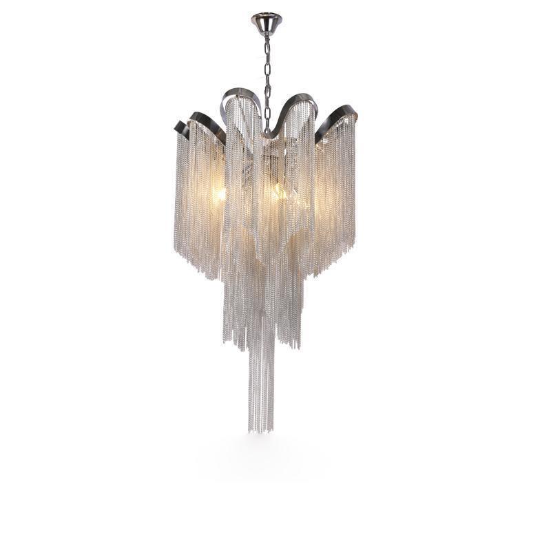 Lustra hanglamp Stream ketting nikkel