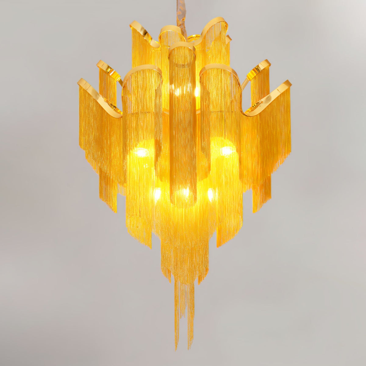 Lustra hanglamp Stream ketting nikkel