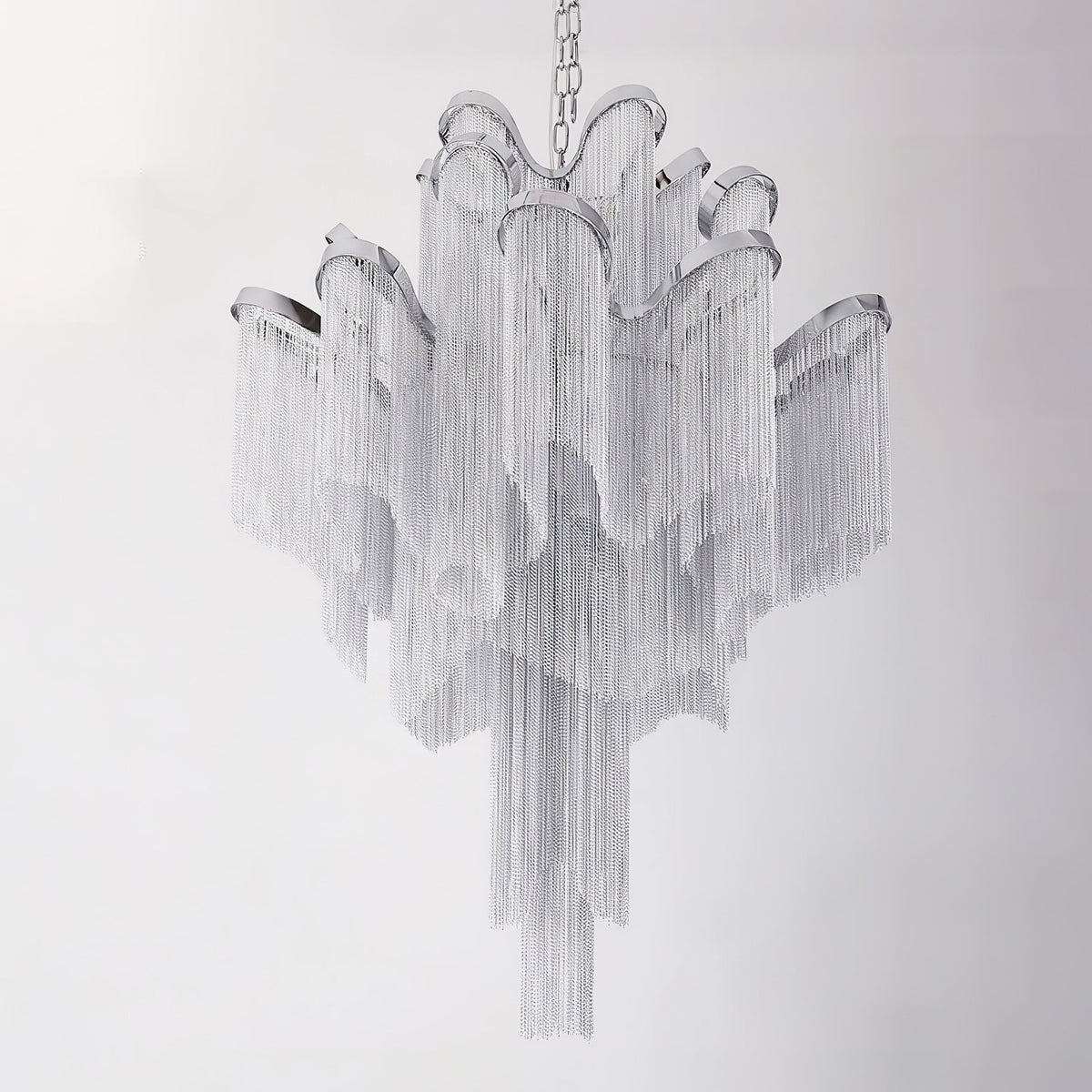 Lustra hanglamp Stream ketting nikkel