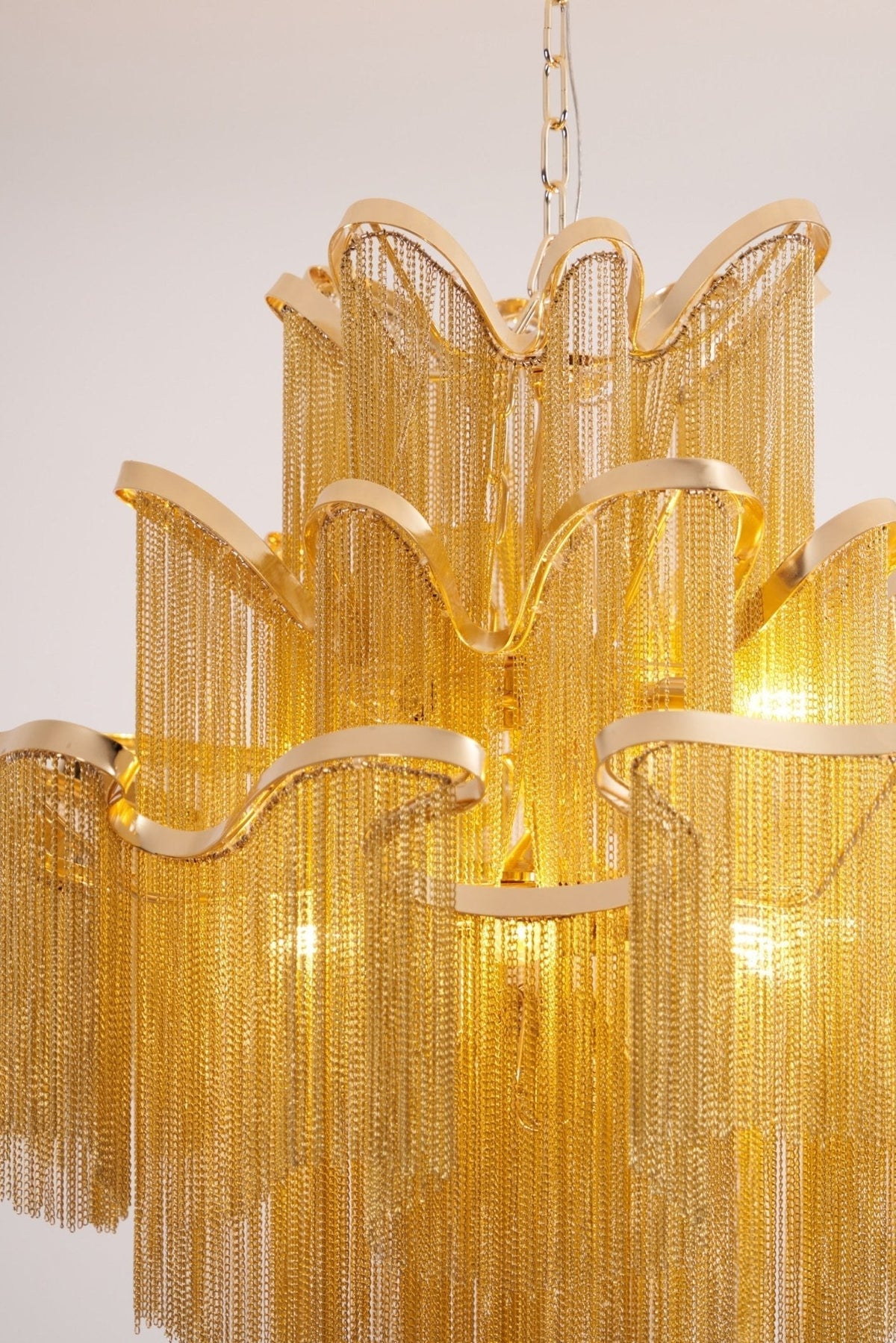 Lustra hanglamp Stream ketting nikkel
