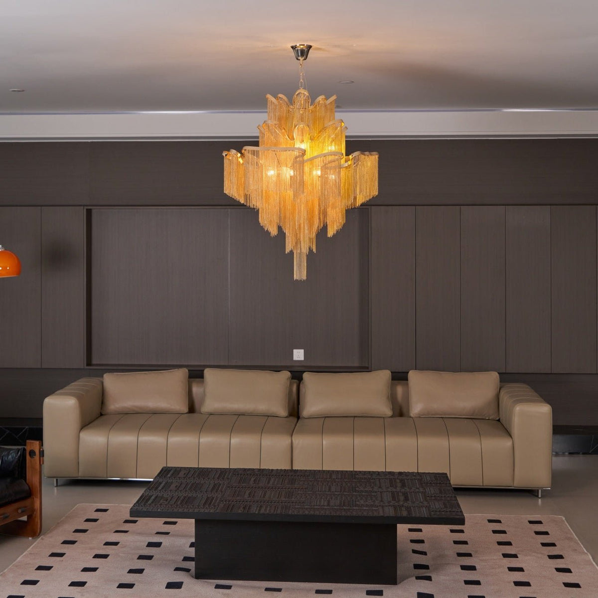 Lustra hanglamp Stream ketting nikkel
