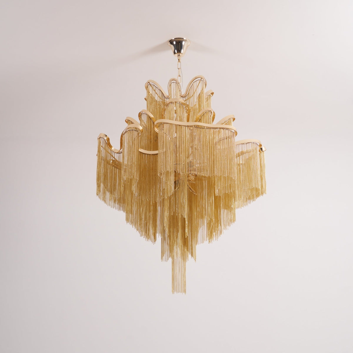 Lustra hanglamp Stream ketting nikkel