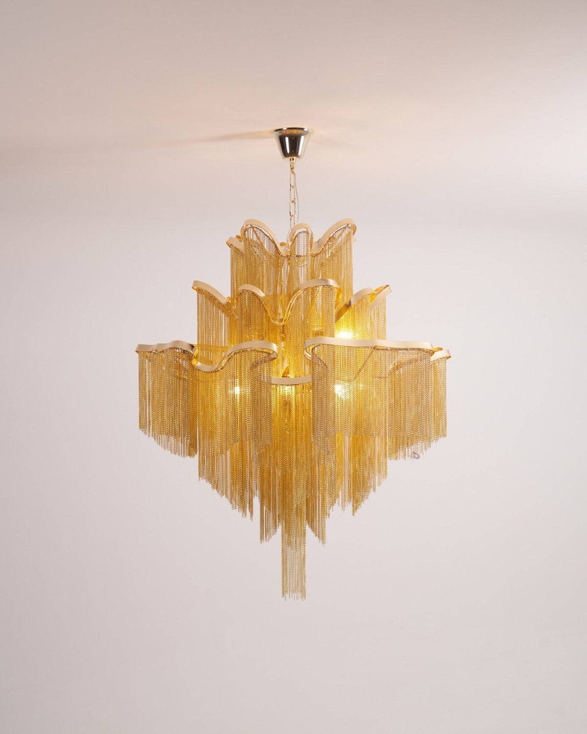 Lustra hanglamp Stream ketting nikkel