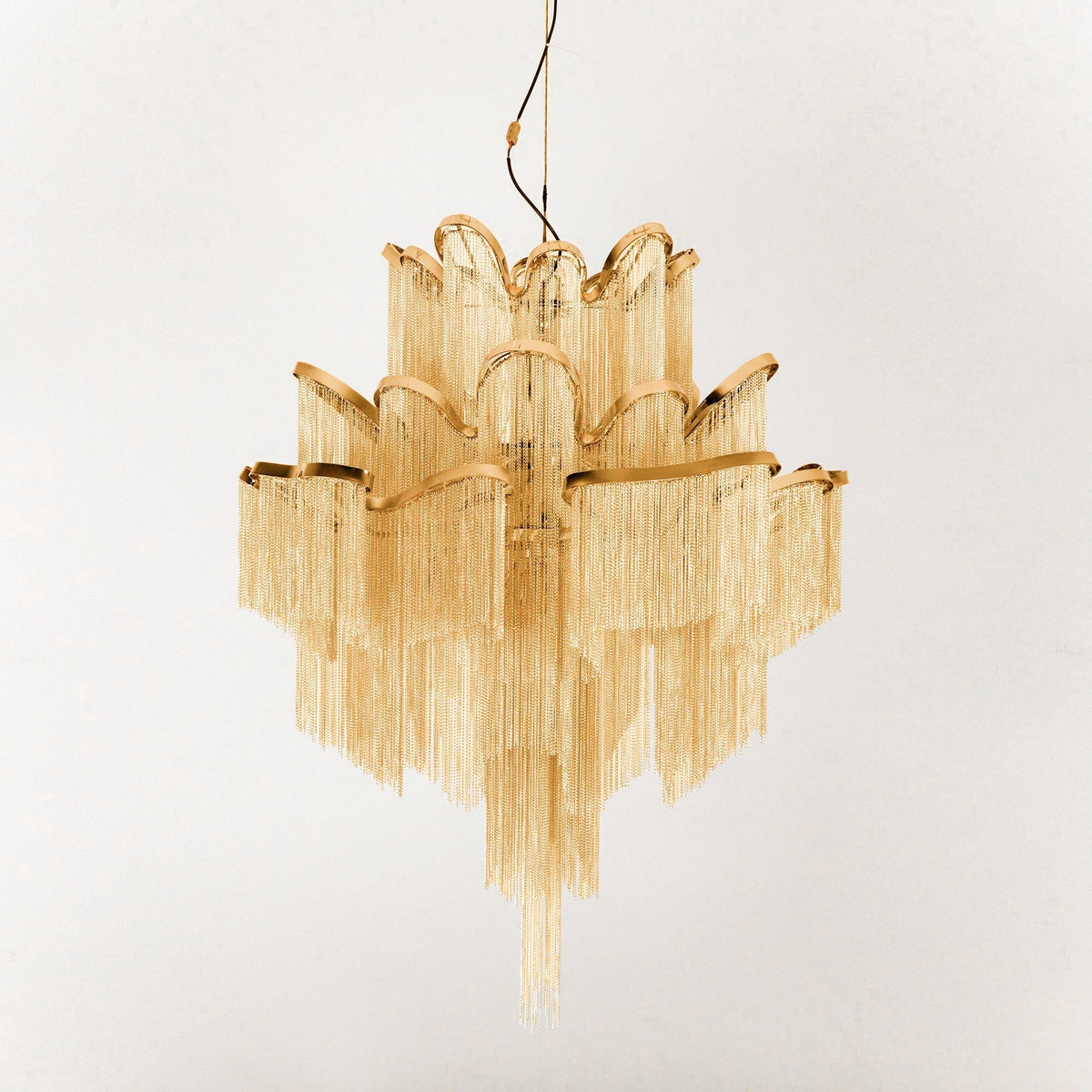 Lustra hanglamp Stream ketting nikkel