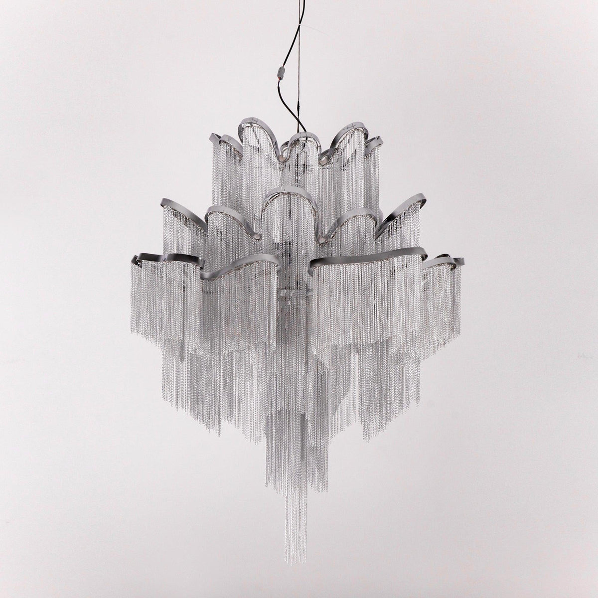 Lustra hanglamp Stream ketting nikkel