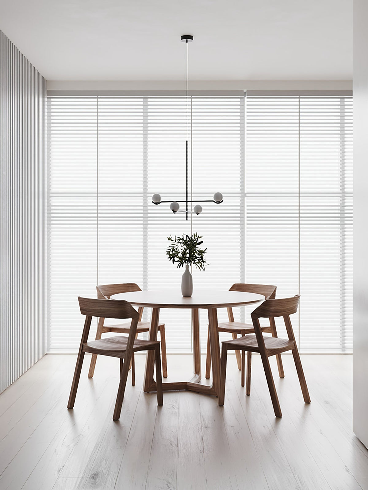 Elvian Kroonluchter Witte bollen messing Minimalistisch