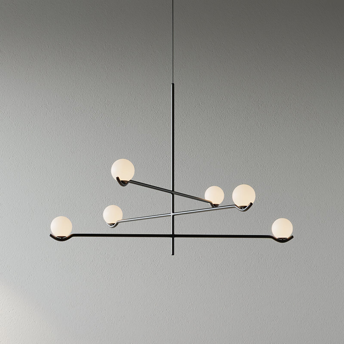 Elvian Kroonluchter Witte bollen messing Minimalistisch