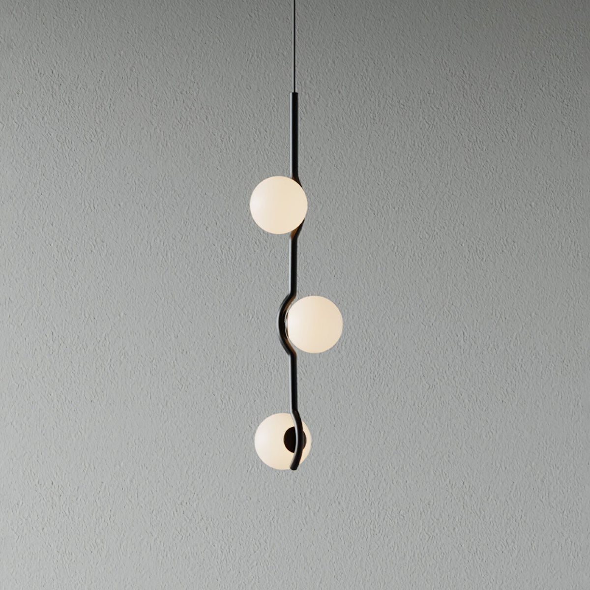 Elvian Kroonluchter Witte bollen messing Minimalistisch