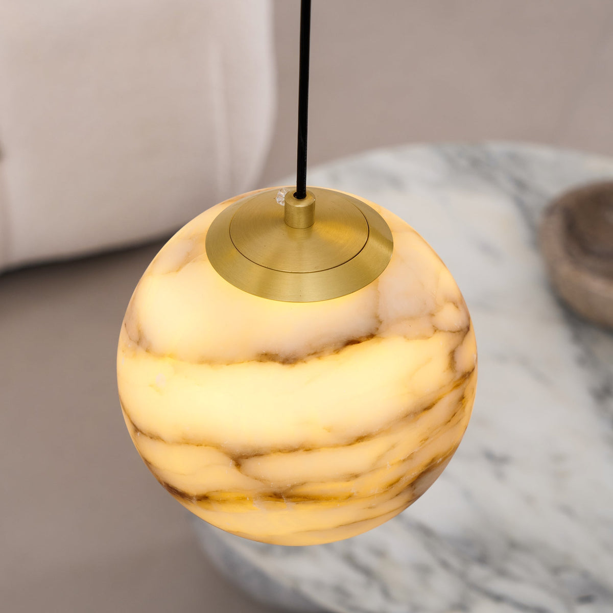 Sultana kroonluchter albast Cluster Orb Cascade