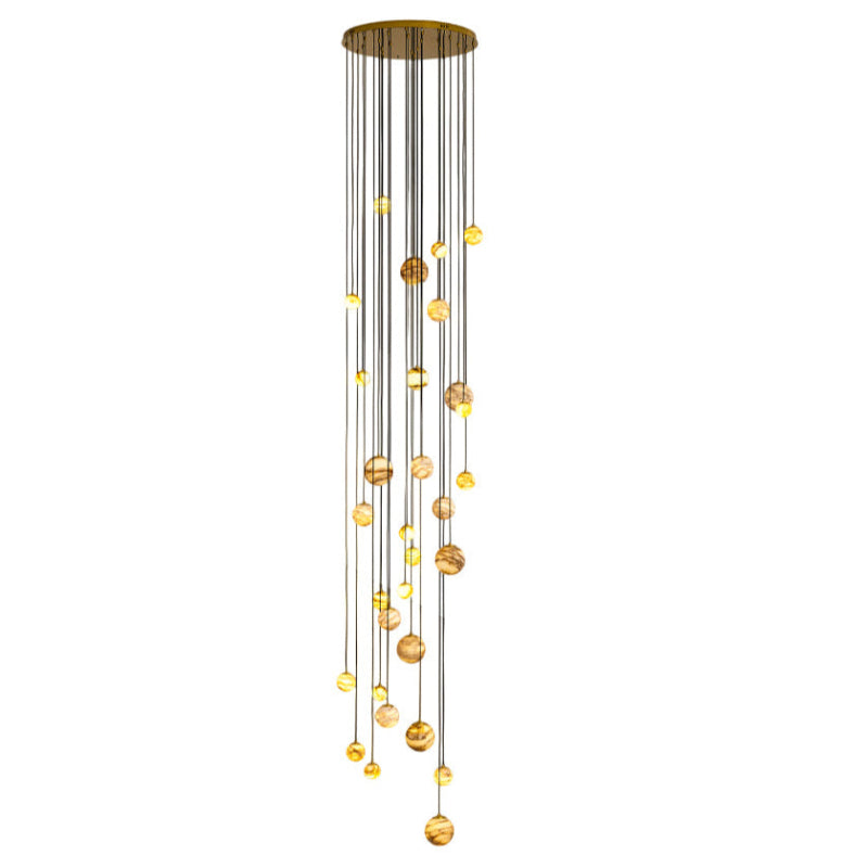 Sultana kroonluchter albast Cluster Orb Cascade