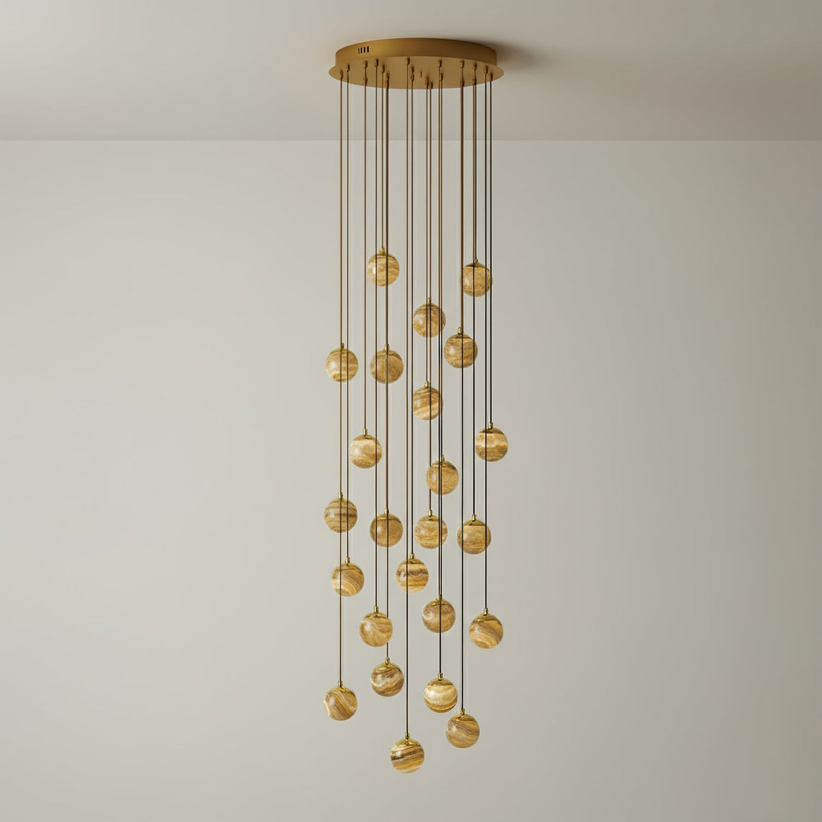 LUX Albast Cluster Kroonluchter Trap