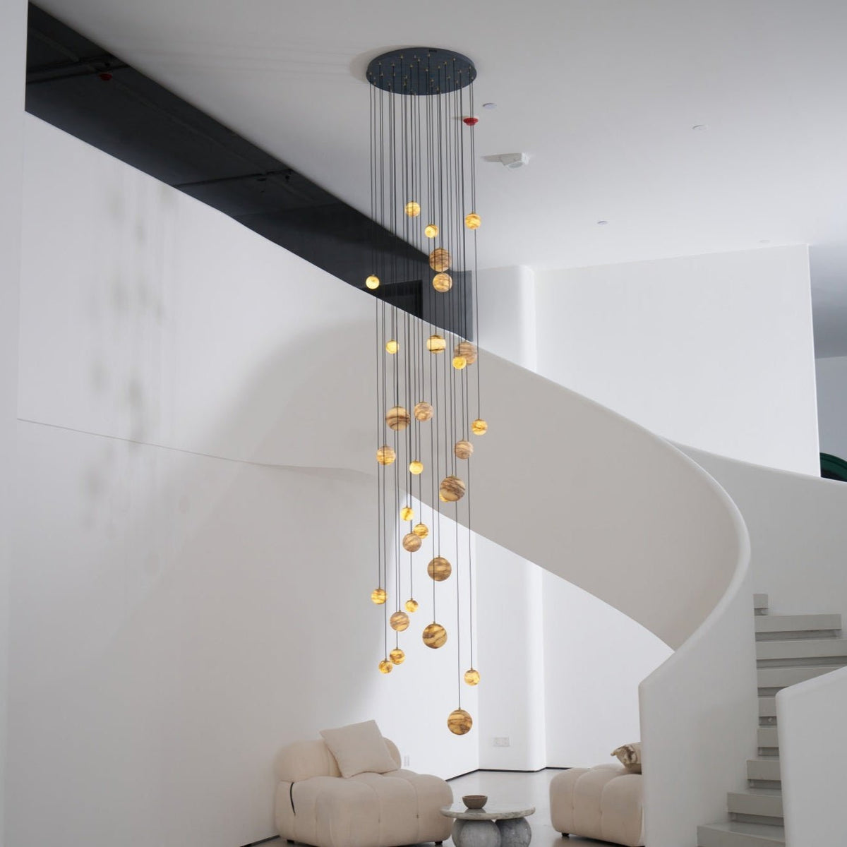 LUX Albast Cluster Kroonluchter Trap