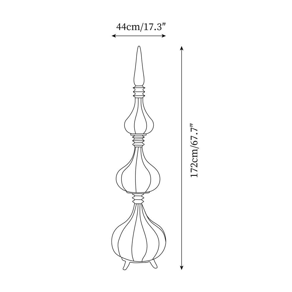 Pagoda vloerlamp