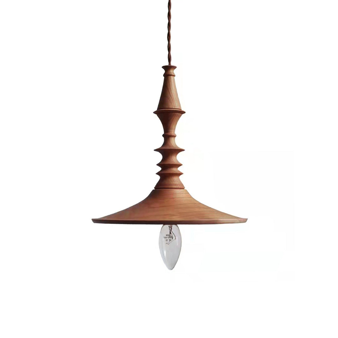 Teriinise hanglamp van walnoothout