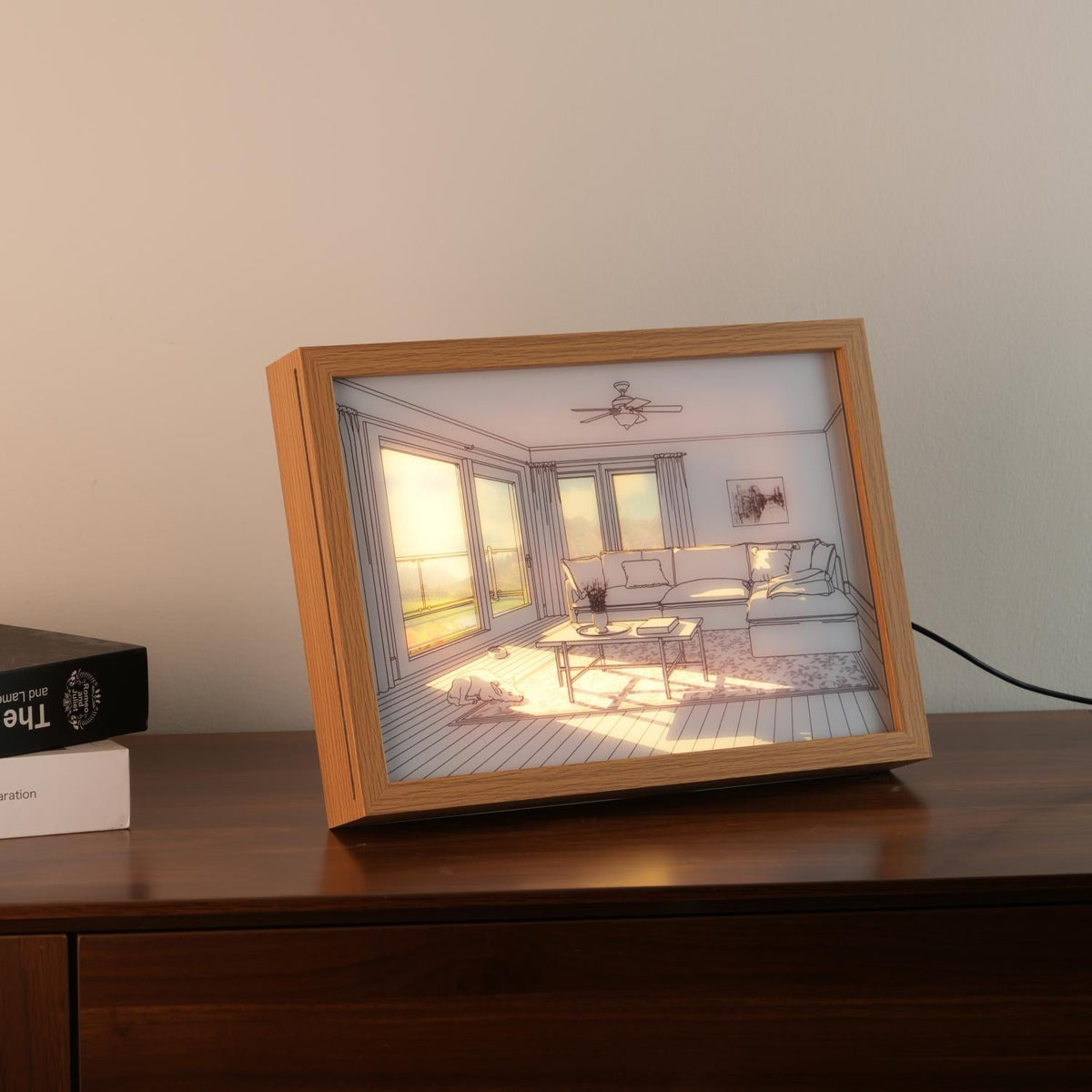 Sunbathing muurkunstlamp