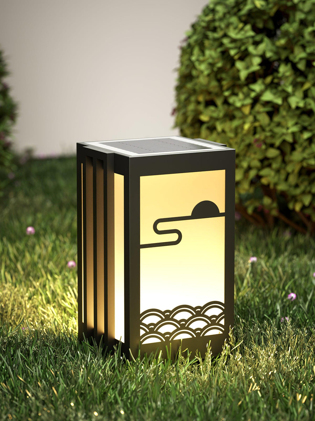 Rivenena buitenverlichting rechthoekig zonsondergangpatroon minimalistisch voor tuin