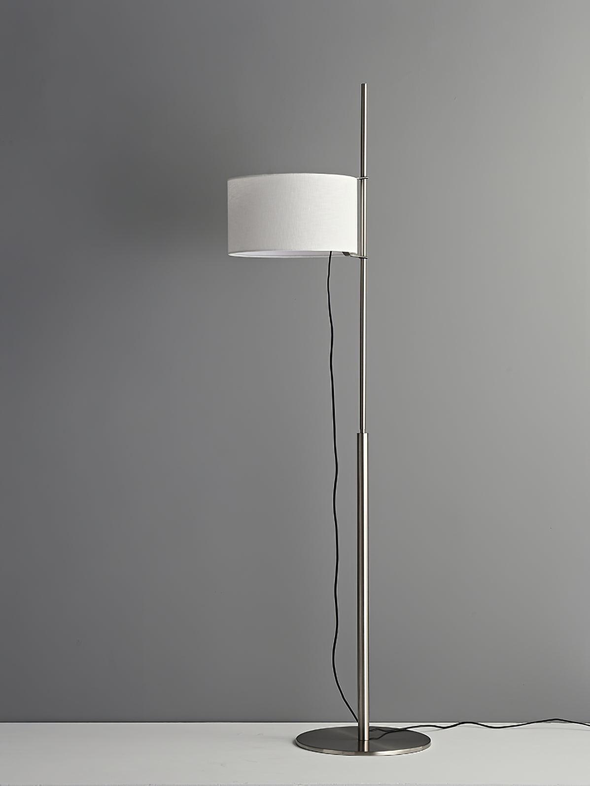 Vindis vloerlamp met houten kap en textiel