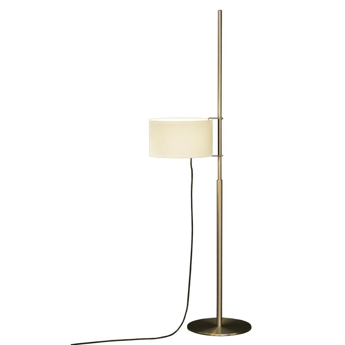 Vindis vloerlamp met houten kap en textiel
