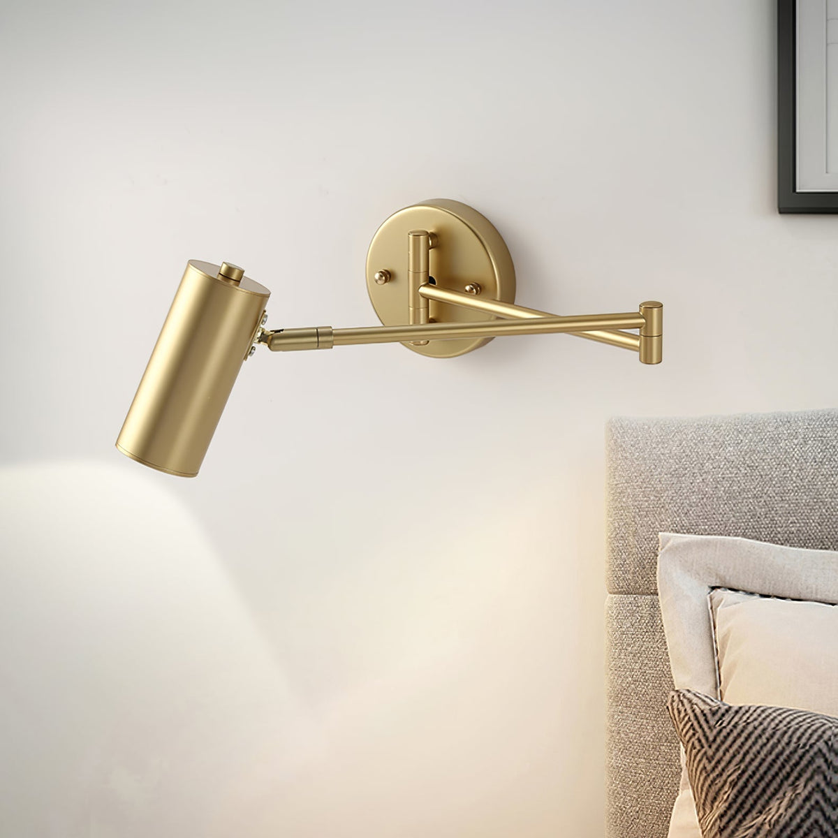 Auraelle wandlamp messing Schuifarm Verstelbaar