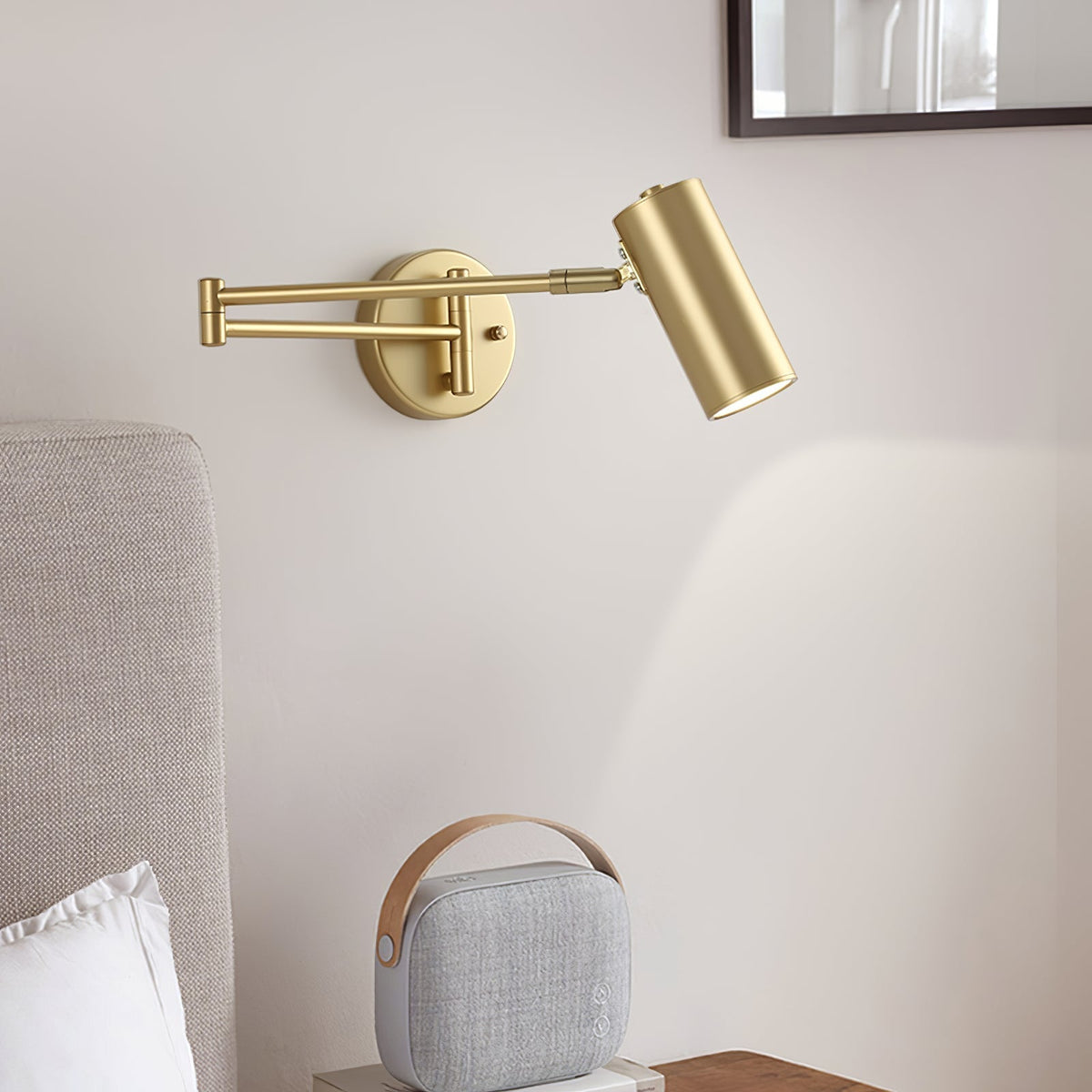 Auraelle wandlamp messing Schuifarm Verstelbaar