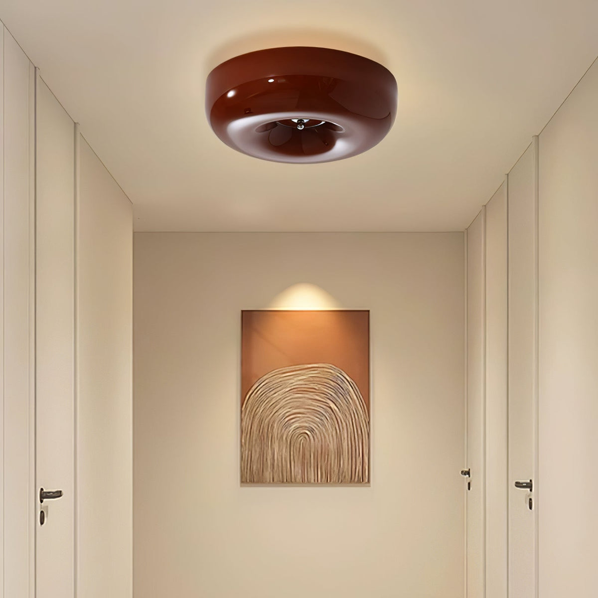 Cam Moderne plafondlamp van glas met minimalistisch swirl-ontwerp