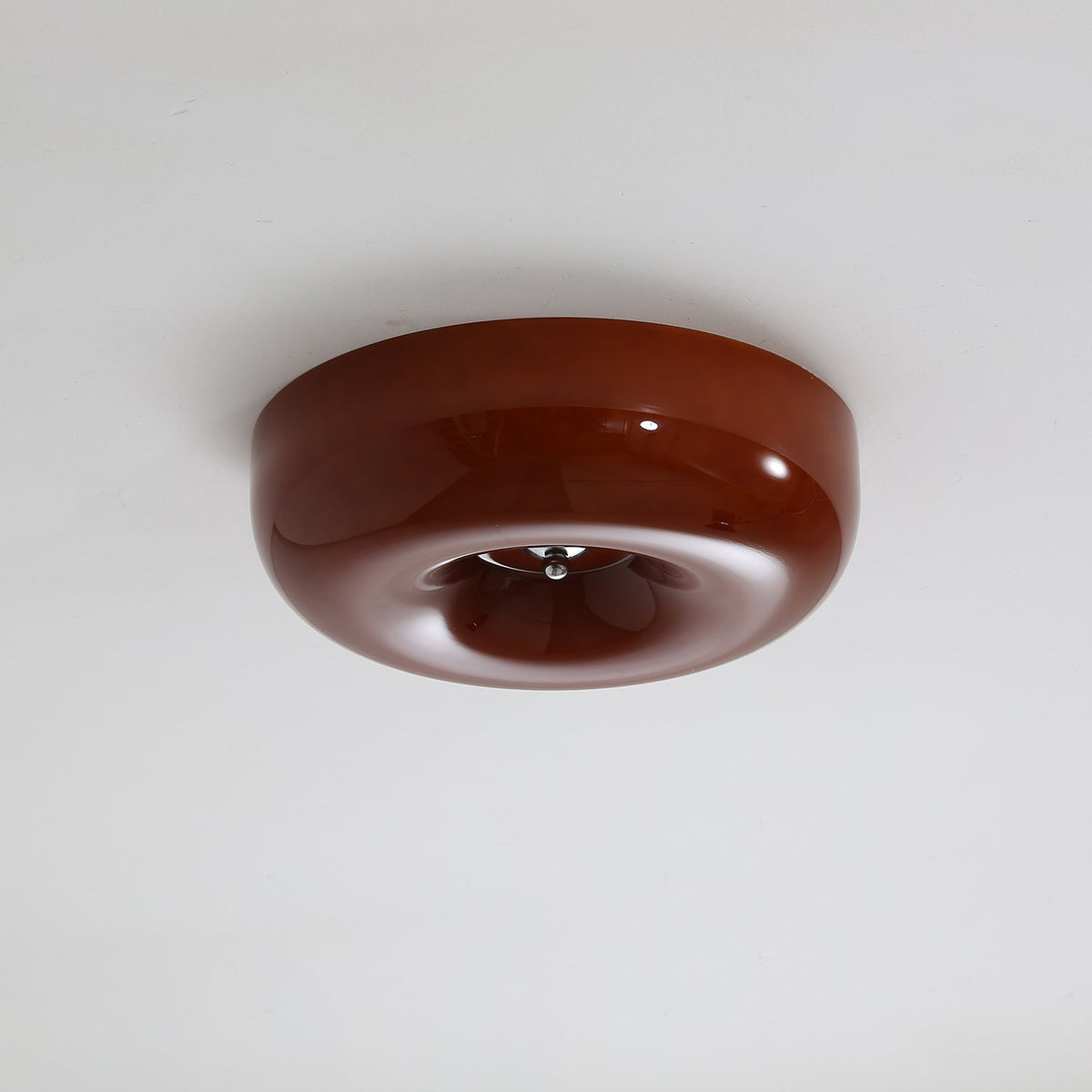 Cam Moderne plafondlamp van glas met minimalistisch swirl-ontwerp