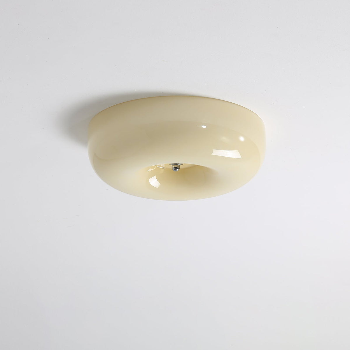 Cam Moderne plafondlamp van glas met minimalistisch swirl-ontwerp