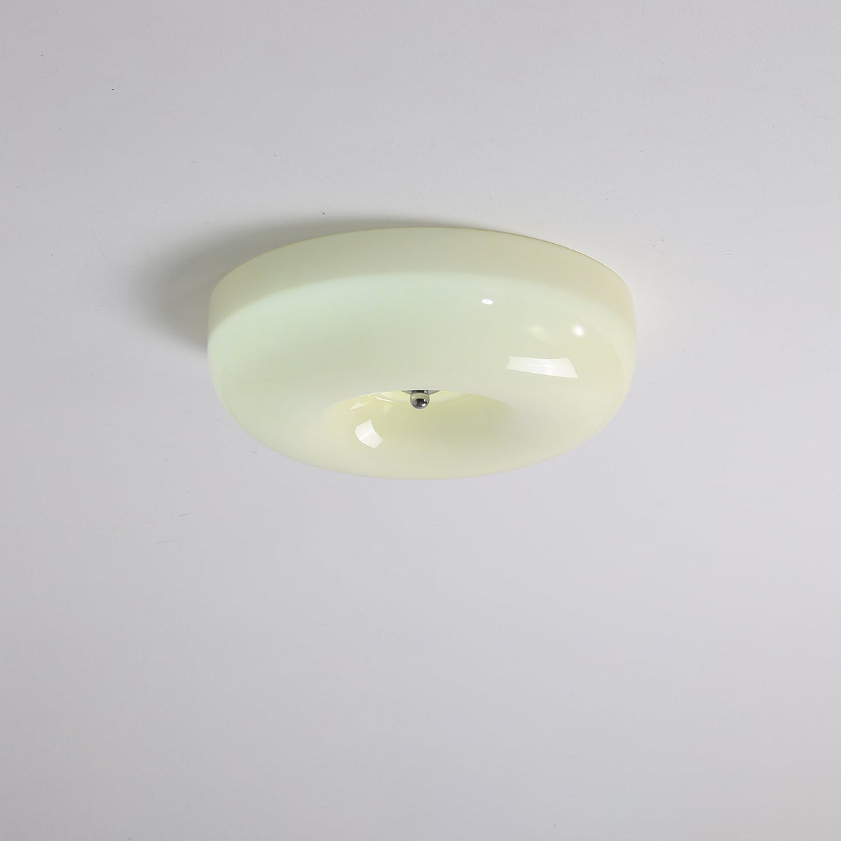 Cam Moderne plafondlamp van glas met minimalistisch swirl-ontwerp