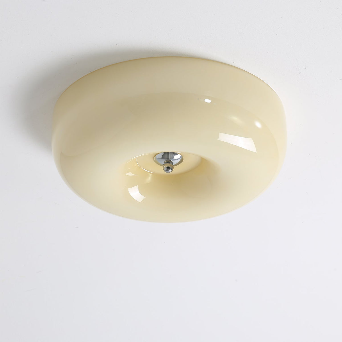 Cam Moderne plafondlamp van glas met minimalistisch swirl-ontwerp