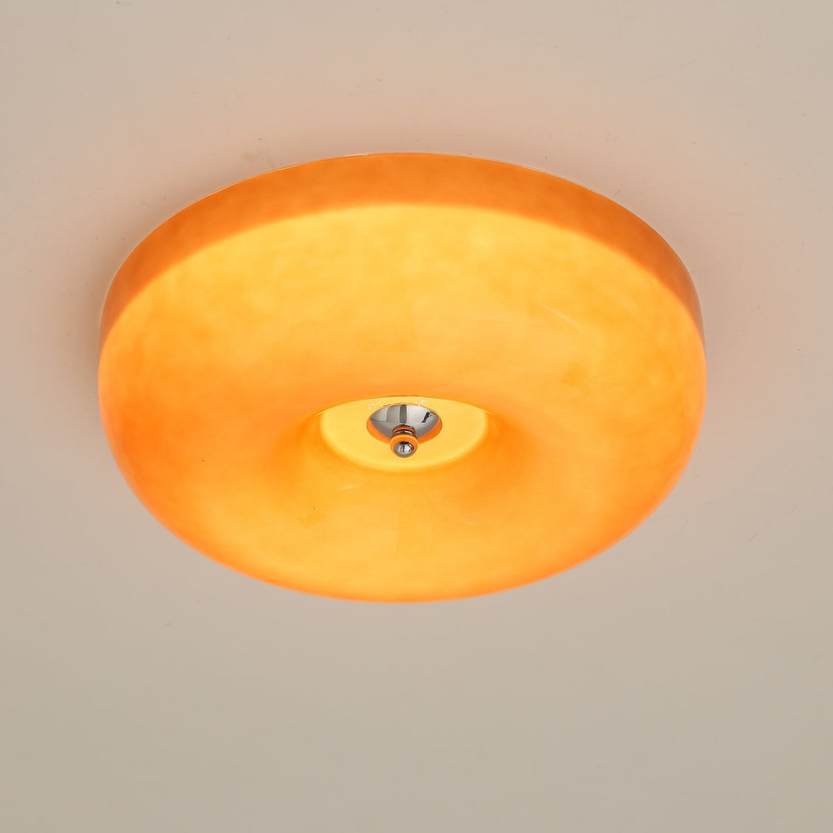 Cam Moderne plafondlamp van glas met minimalistisch swirl-ontwerp