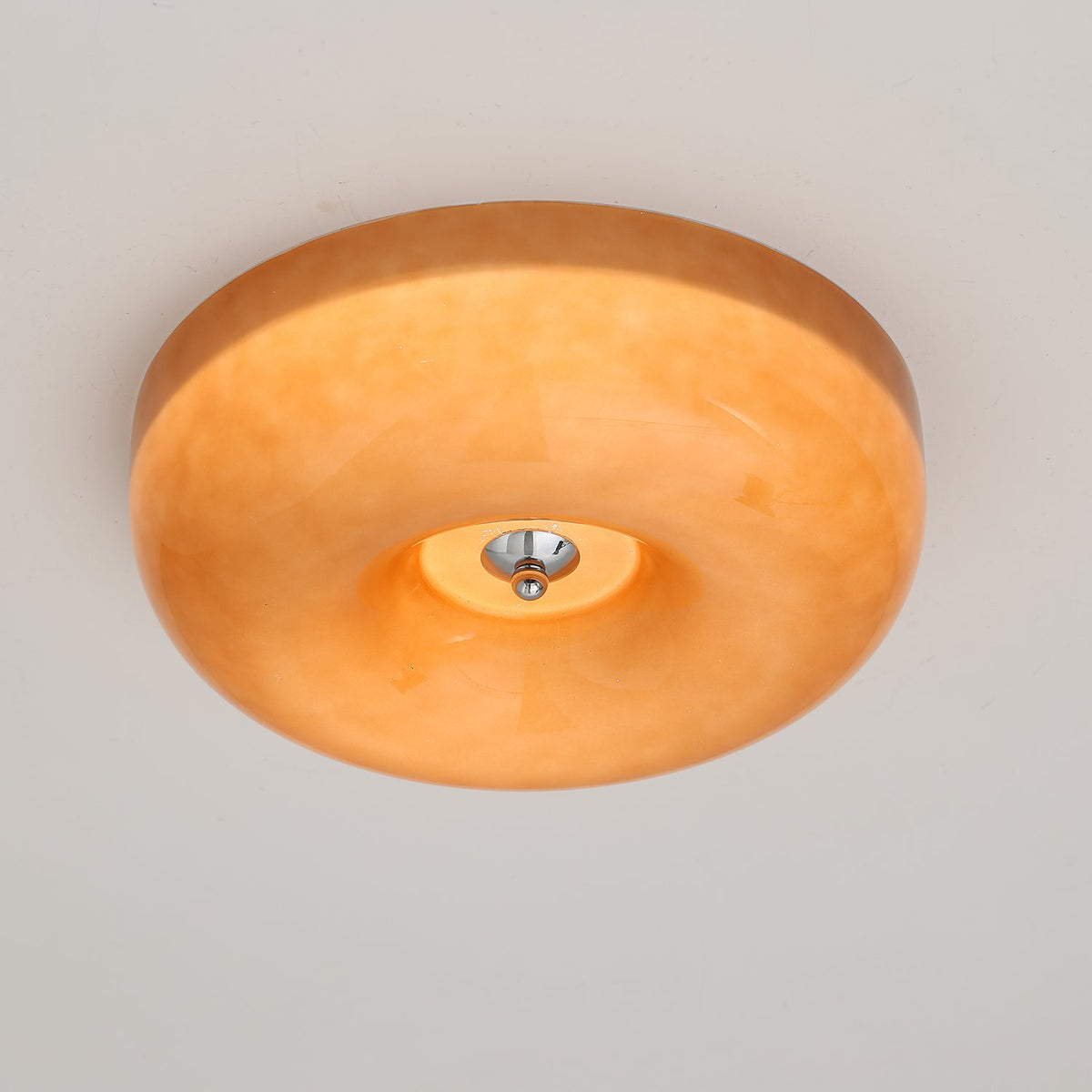 Cam Moderne plafondlamp van glas met minimalistisch swirl-ontwerp